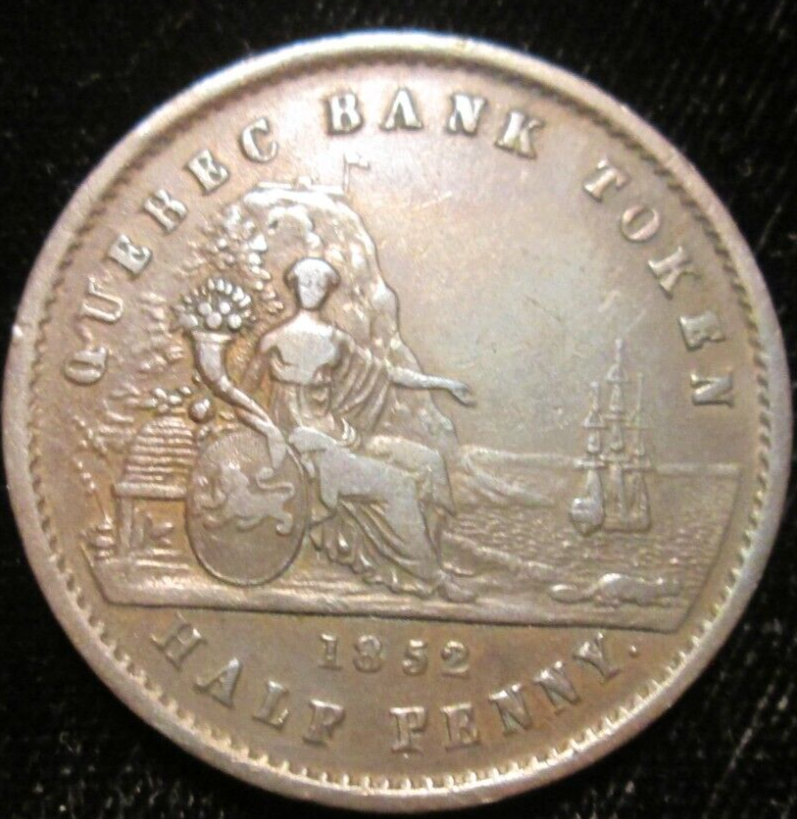 1852 Canadan Half Penny