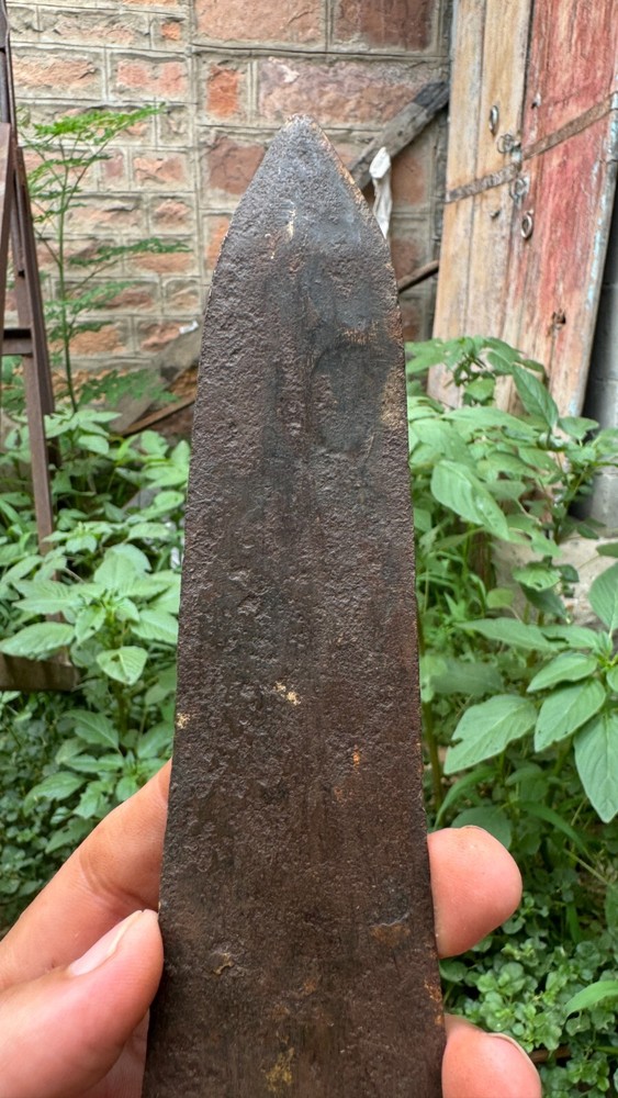 Antique Old Hand Crafted Solid Iron Hunting Spear Dagger Katar Without Handle