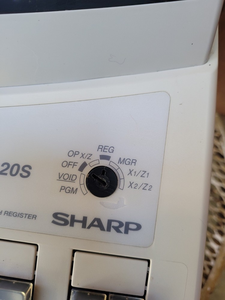Sharp XE-A20S Cash Register W/O Key Read Description Untested As Is