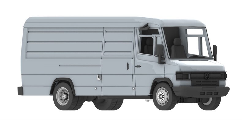 3D Printed 1/72 German  609D van Unpainted