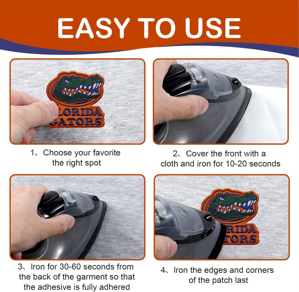 Florida Gators NCAA Team Logo Iron On Patch - Sew Patch - Embroidered Patch