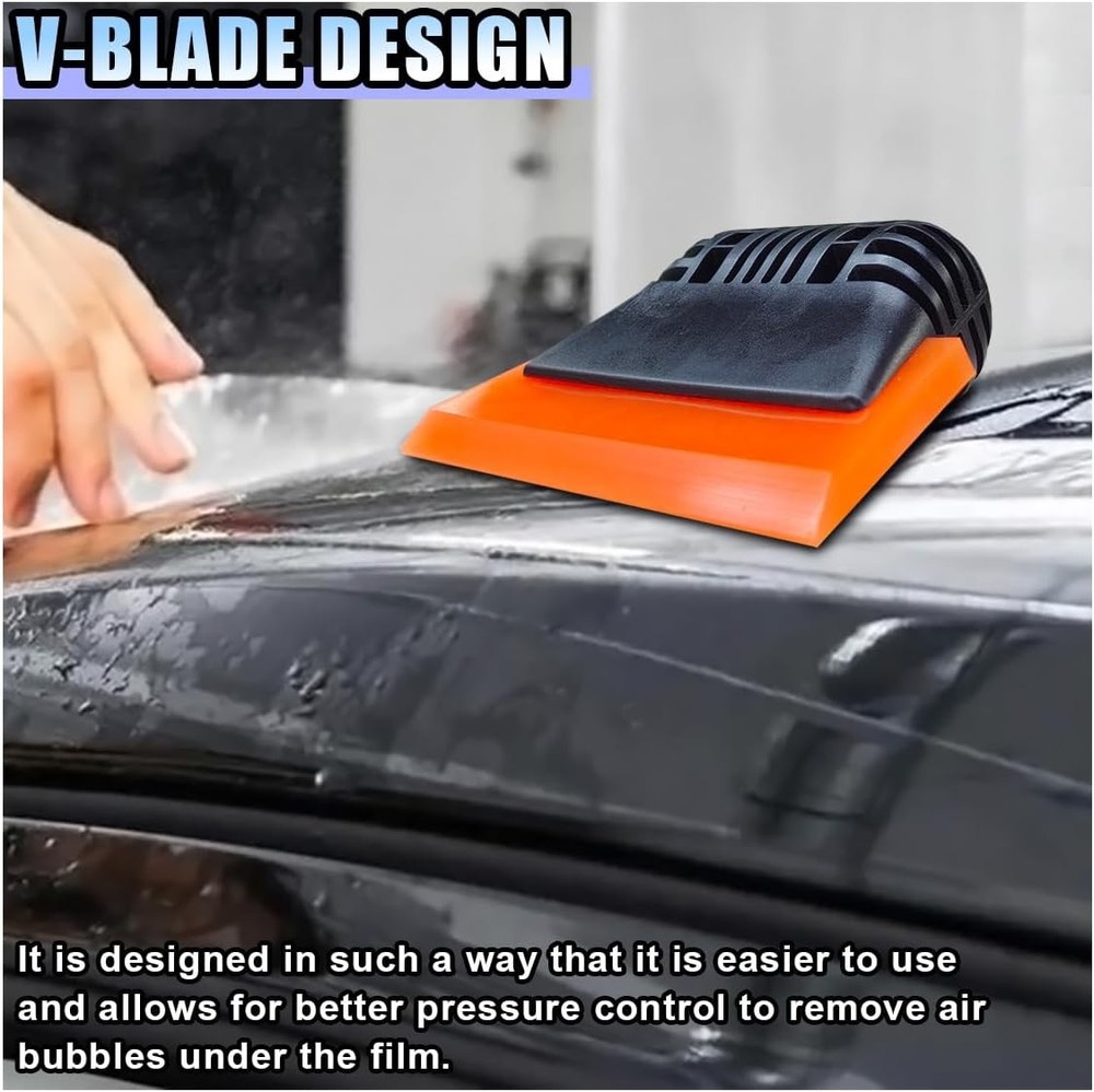 Small Squeegee, PPF Window Tint Squeegee, Rubber Non-Slip Handle Tint Squeegee,