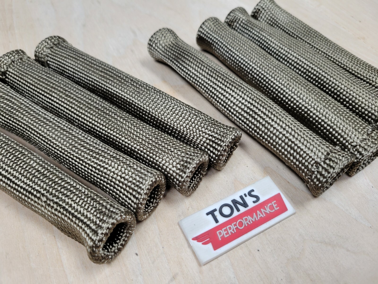 Universal 8 Heat Shield Wrap Slip On Spark Plug Wire Insulator Sleeve Titanium