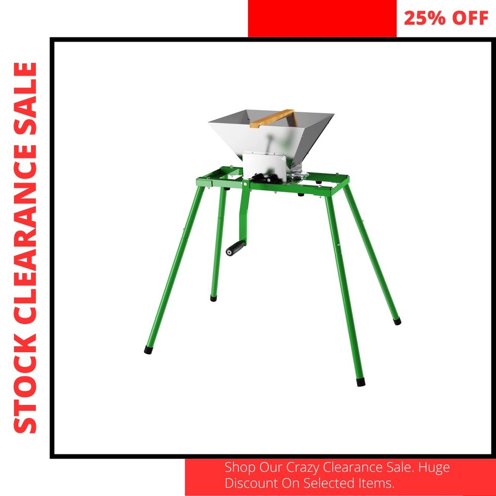 Manual Fruit Crusher Apple Juicer 7L with Stand