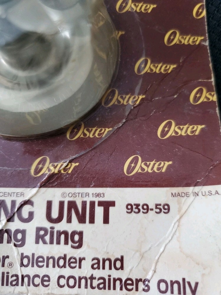 Osterizer & Kitchen Center Replacement Processing Unit With Sealing Ring 939-59