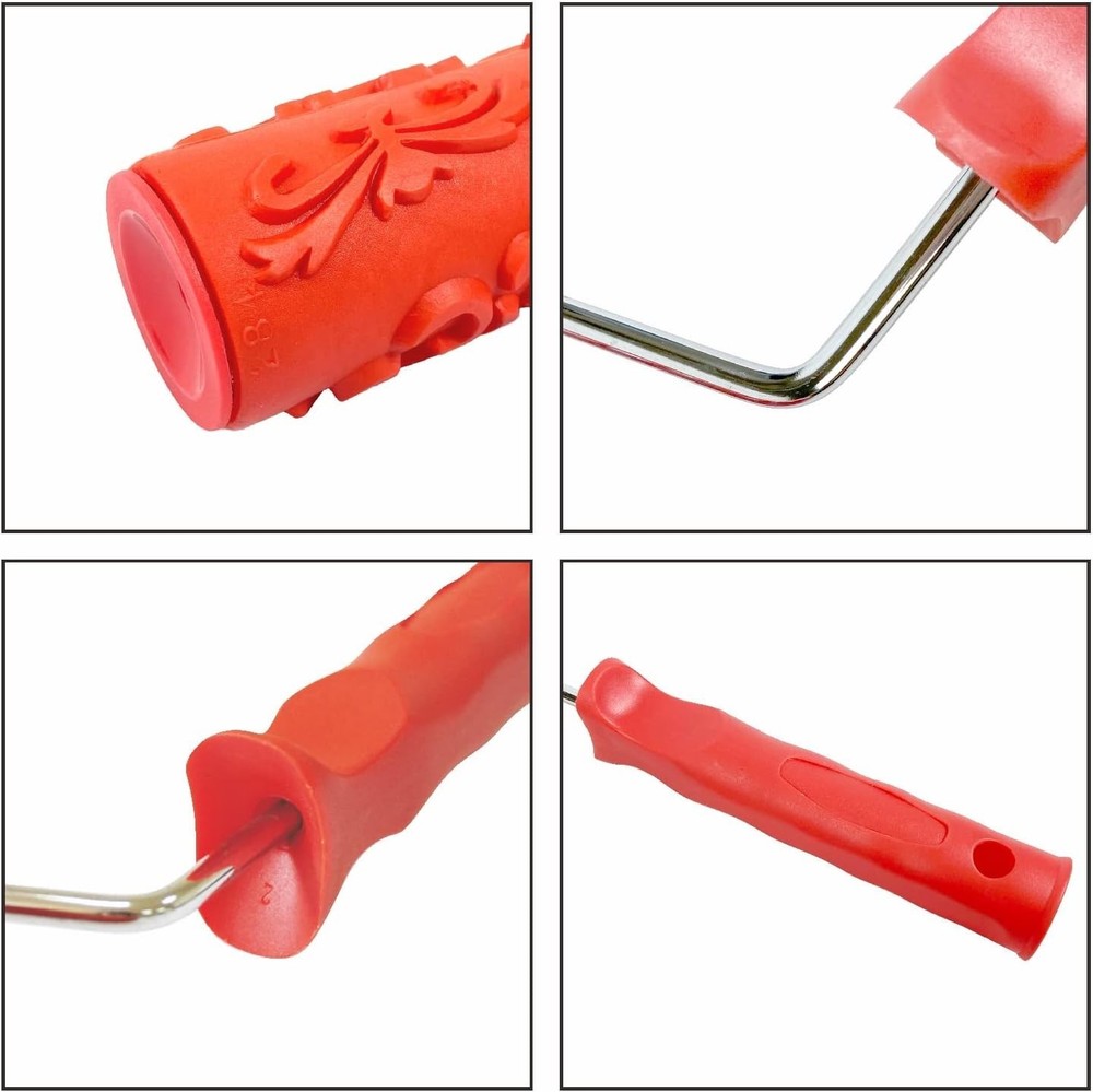 7''Patterned Paint Roller Wall Decoration Classic Brick Embossing Texture Rubber