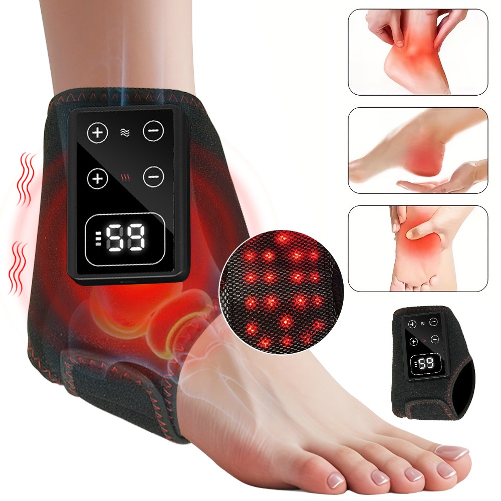 Heated Infrared Red Light 660nm & 850nm Foot Ankle Massager Therapy Pain Relief