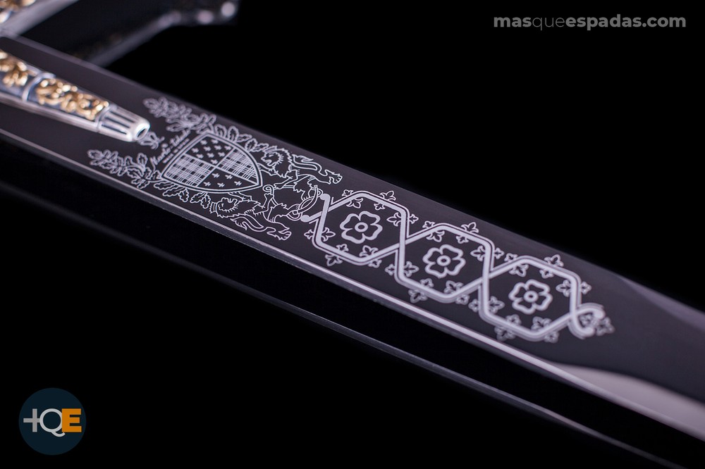 Claymore Silver Mandoble Decorated in Gold