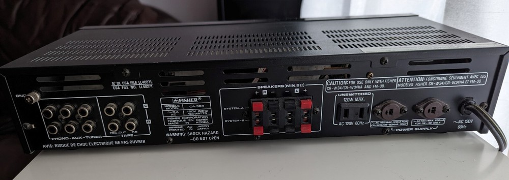 Fisher CA38-R Studio Standard Graphic Equalizer Integrated Stereo Amplifier
