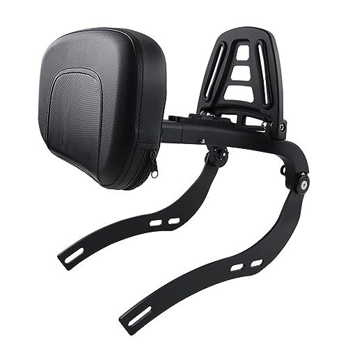 Motorcycle Multifunction Sissy Bar Driver Passenger Adjustable Backrest black