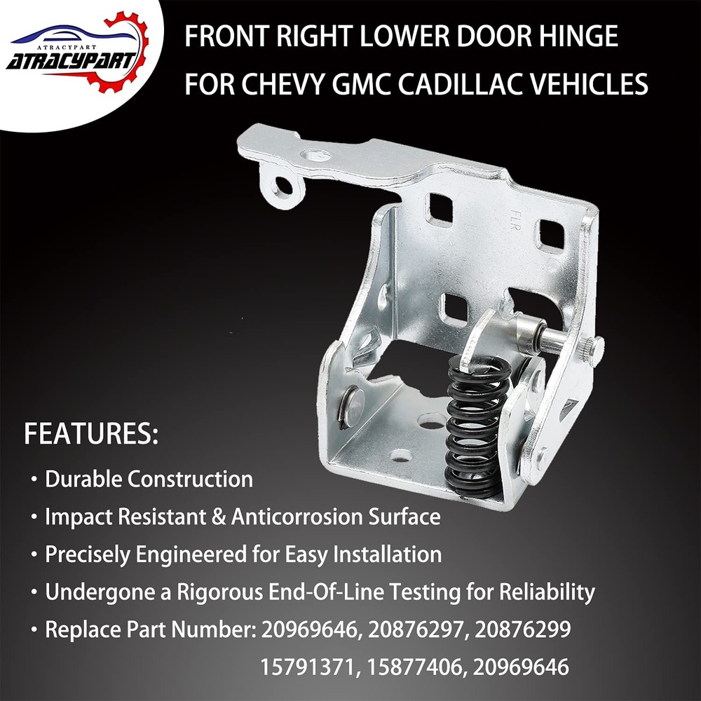Lower Door Hinge Front Right Passenger Side | Replacement for