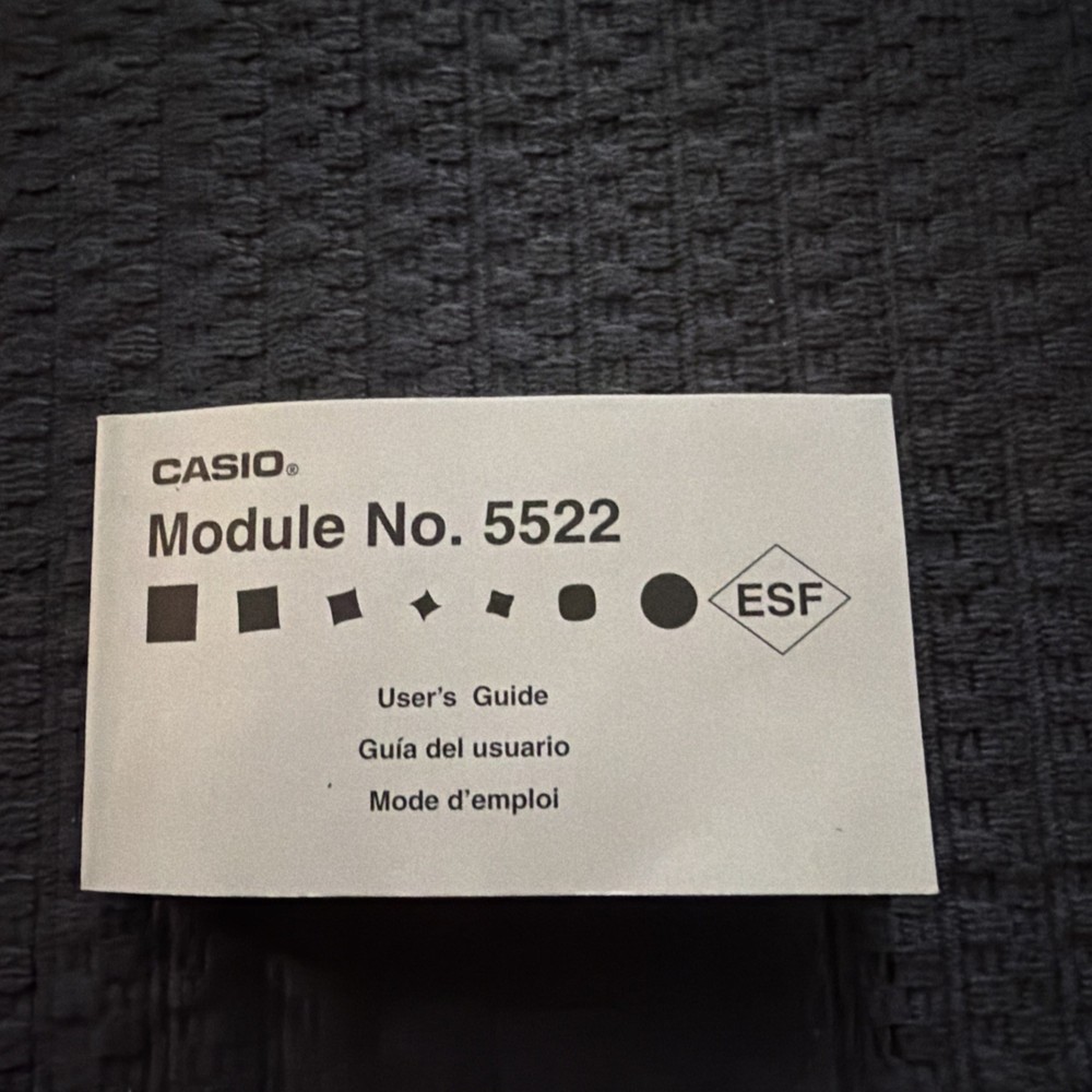 Casio Watch Manual Users Guide Module 5522