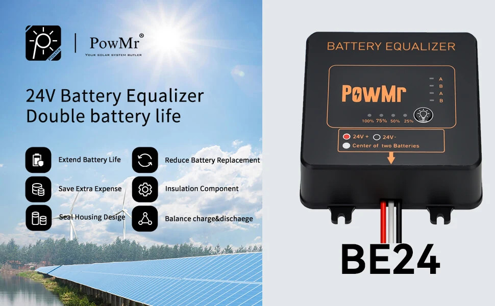 48V Battery Equalizer Voltage Balancer for Lead Acid Lithium Batterries Parallel