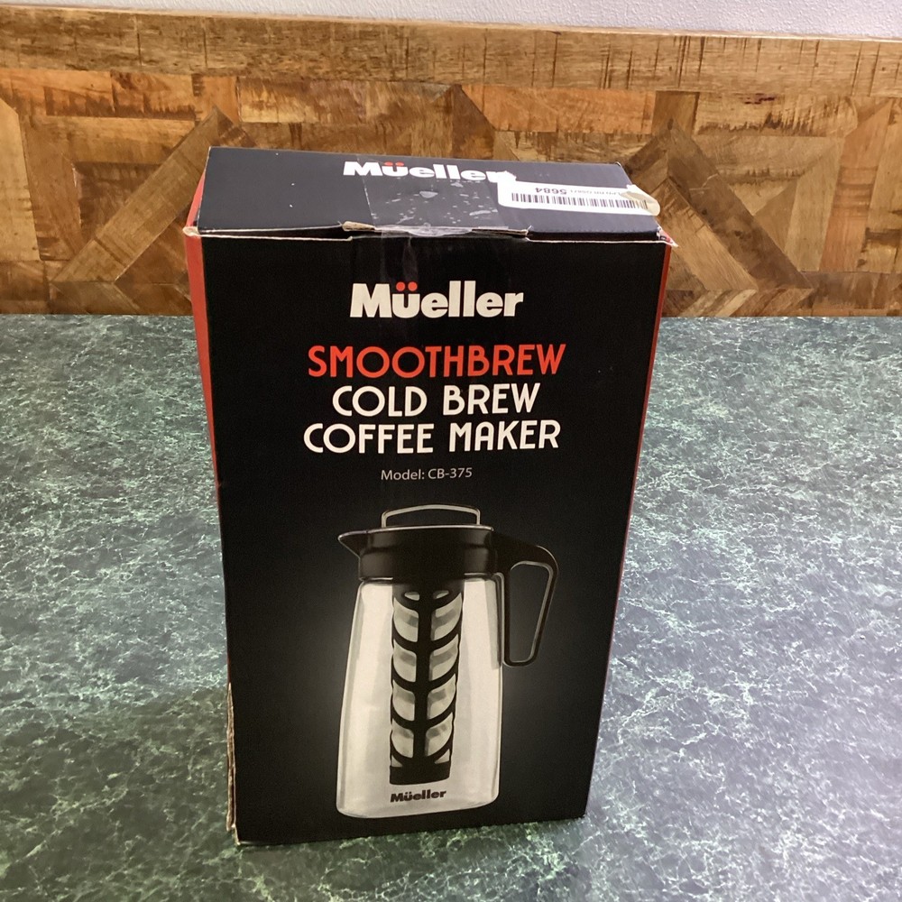 New Mueller Cold Brew Portable 2 Quart Plastic Smooth Brew Pitcher CB-375 Coffee