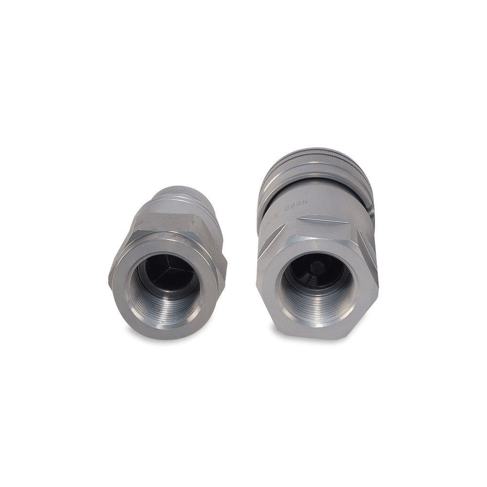 5/8″ Flat Face Hydraulic Quick Couplers Set - 3/4″ NPT Thread