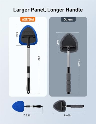 Windshield Cleaner, Car Windshield Cleaning Tool Inside with 4 Reusable and