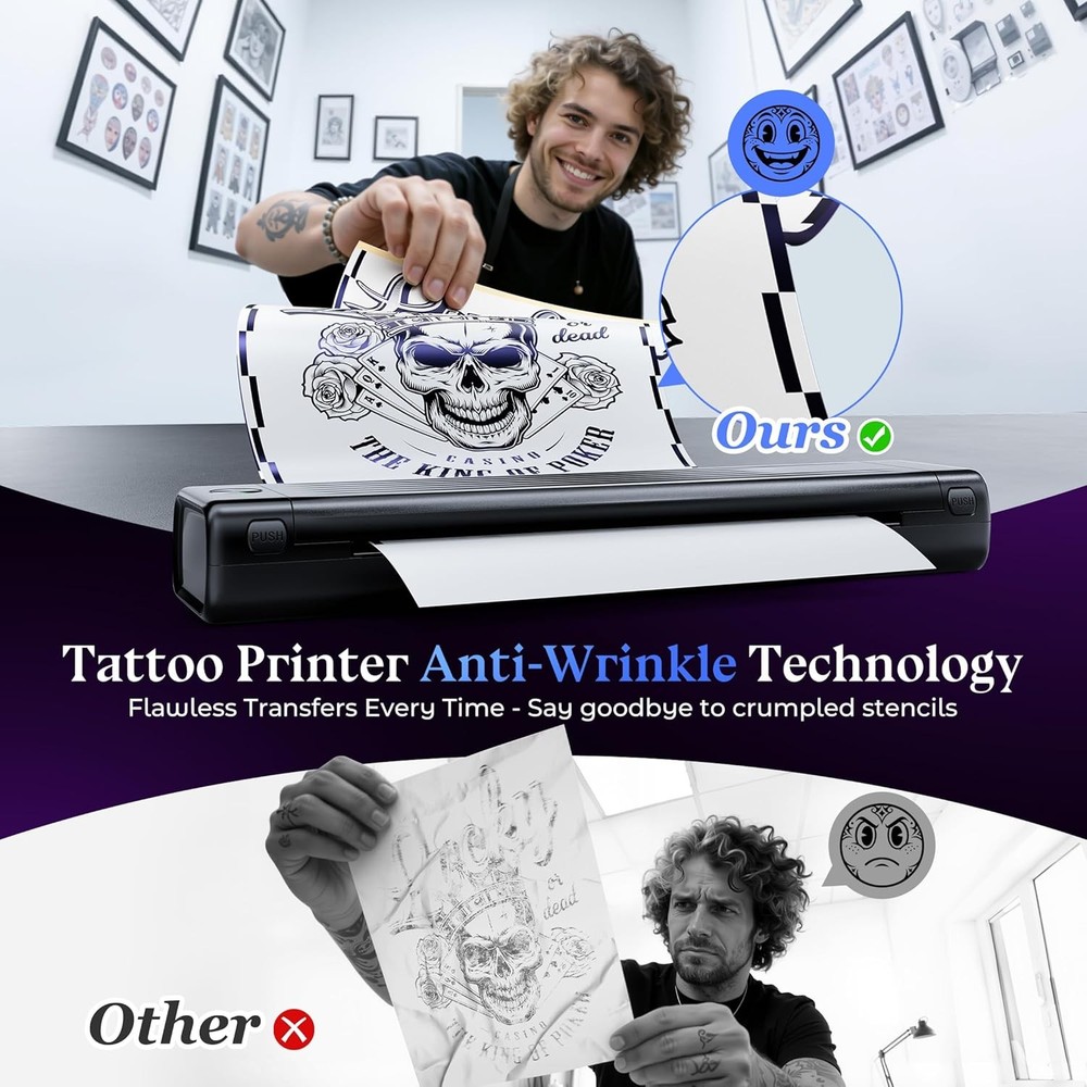 Phomemo Tattoo Stencil Printer Temporary Tattoo Printer for Beginners Practice