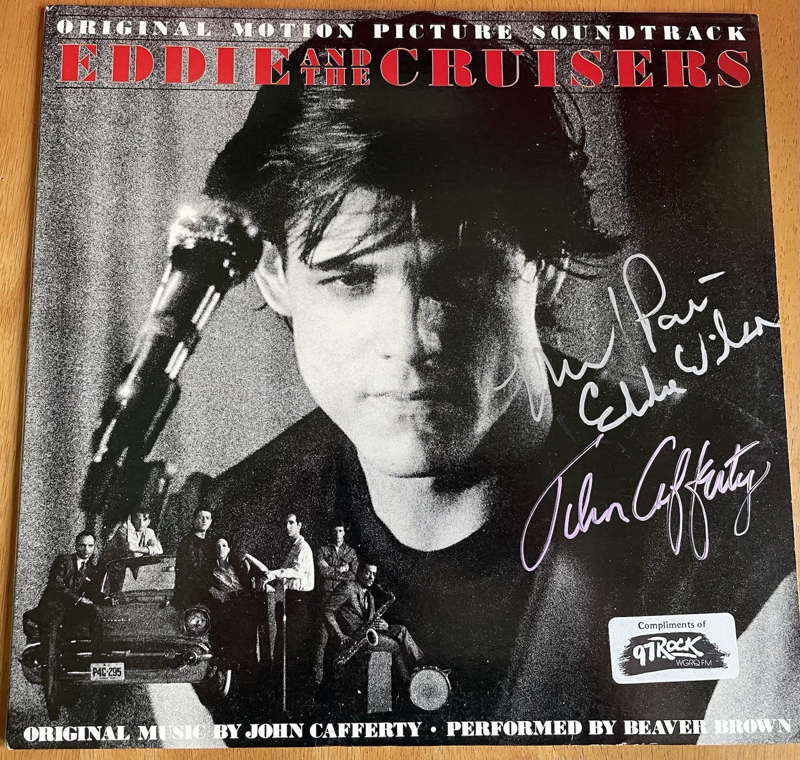 Eddie & The Cruisers Soundtrack Vinyl LP John Cafferty & Michael Pare Autographs