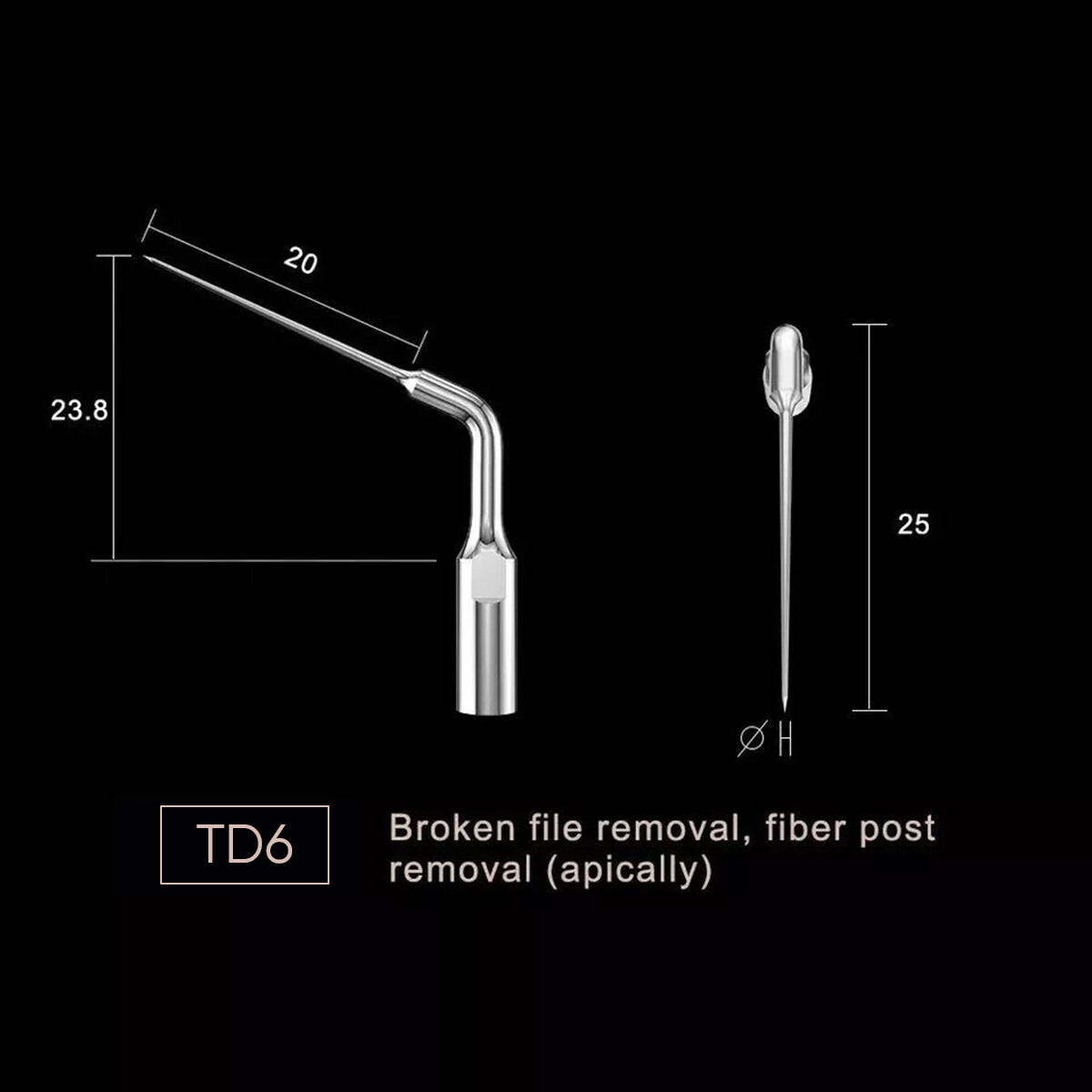 Woodpecker Dr Talal's Endo Kit Endodontic Ultrasonic Scaler Tips Kit Set TD1-TD6