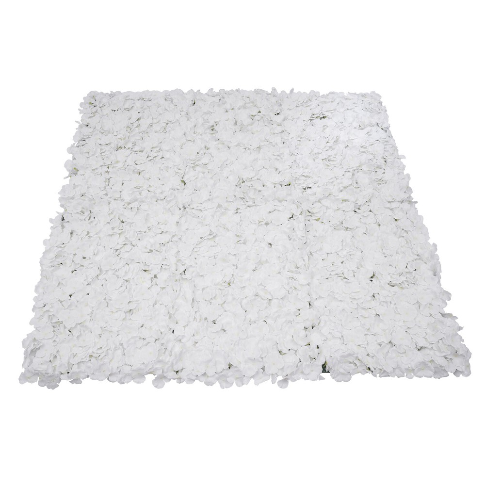 20Pcs Flower Panel White Artificial Flower Wall Panel Flower Backdrop Wall Decor