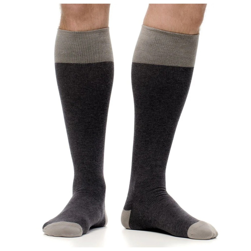VIM&VIGR Heathered Collection 15-20 mmHg Dark/Light Gray Compression Socks