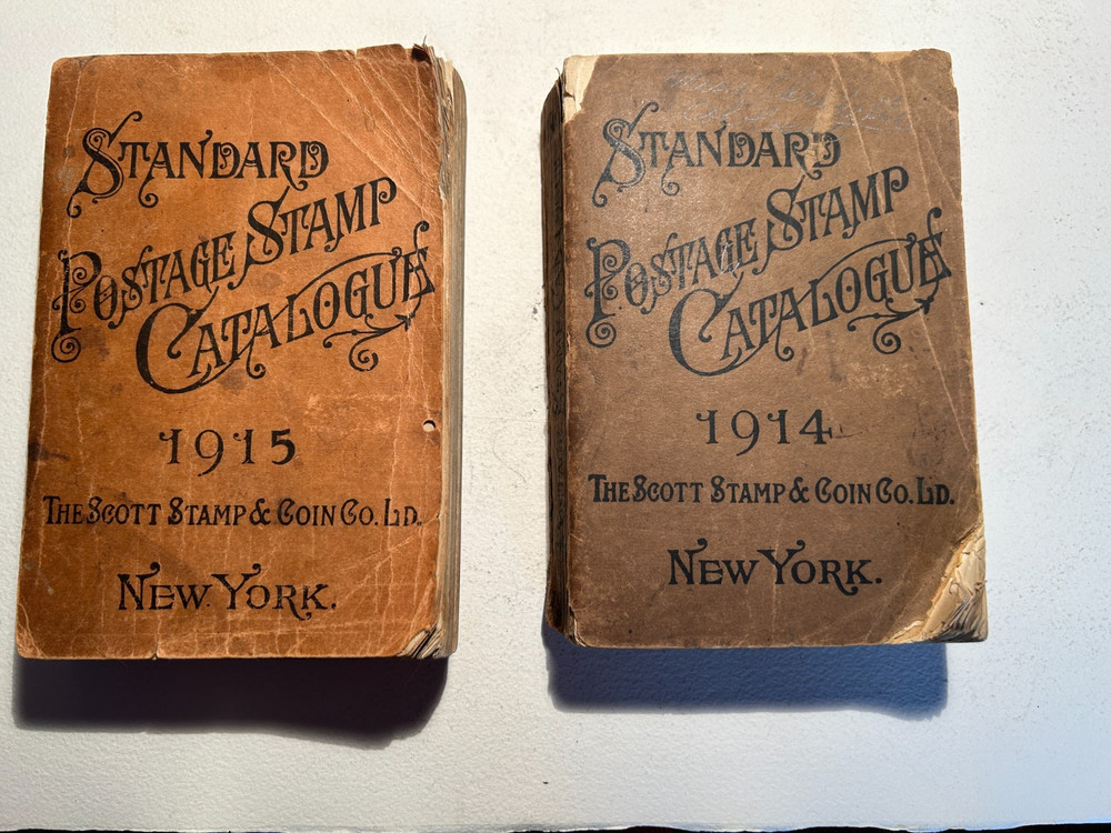 1914 And 1915 Scott's Stamp Catalogs, Used Condition See Pictures