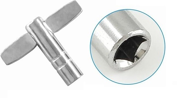 Zenison 3 Pack Metal Drum Tuning Keys Tuner Solid Standard 5mm Square