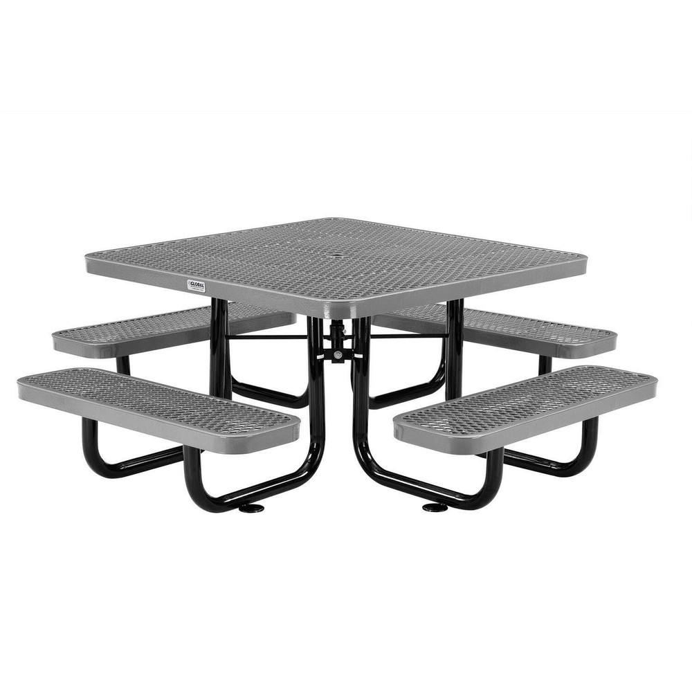 46" Child Size Square Expanded Picnic Table Gray