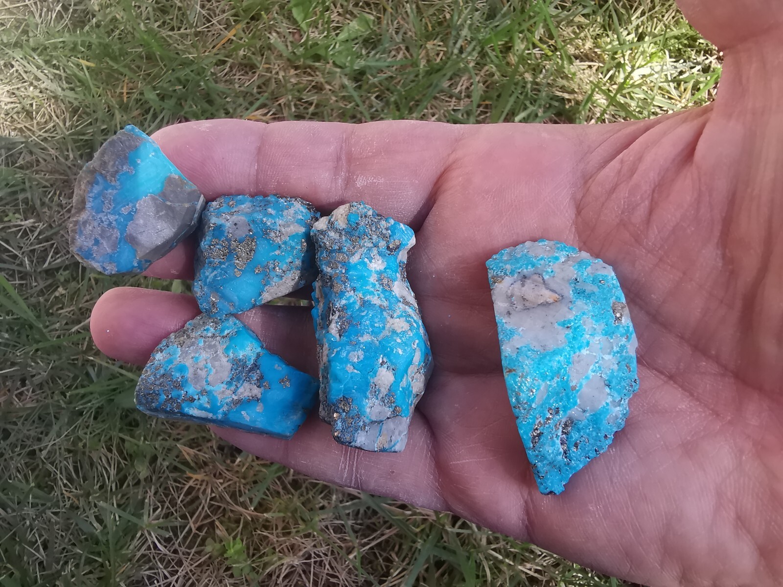 500 Carat Lots Natural Persian Turquoise & Pyrite Rough stone , No Treatments