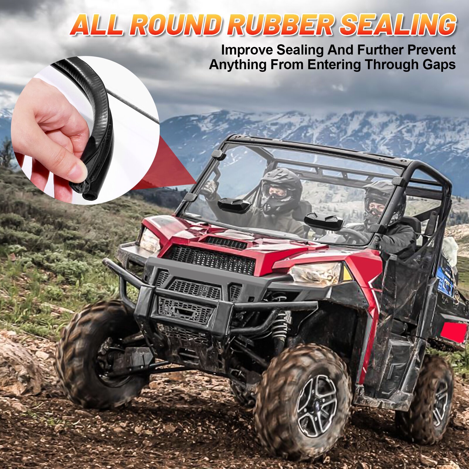Vented Full Windshield for Polaris Ranger XP 1000 2017-2023/ XP 900 Front Window