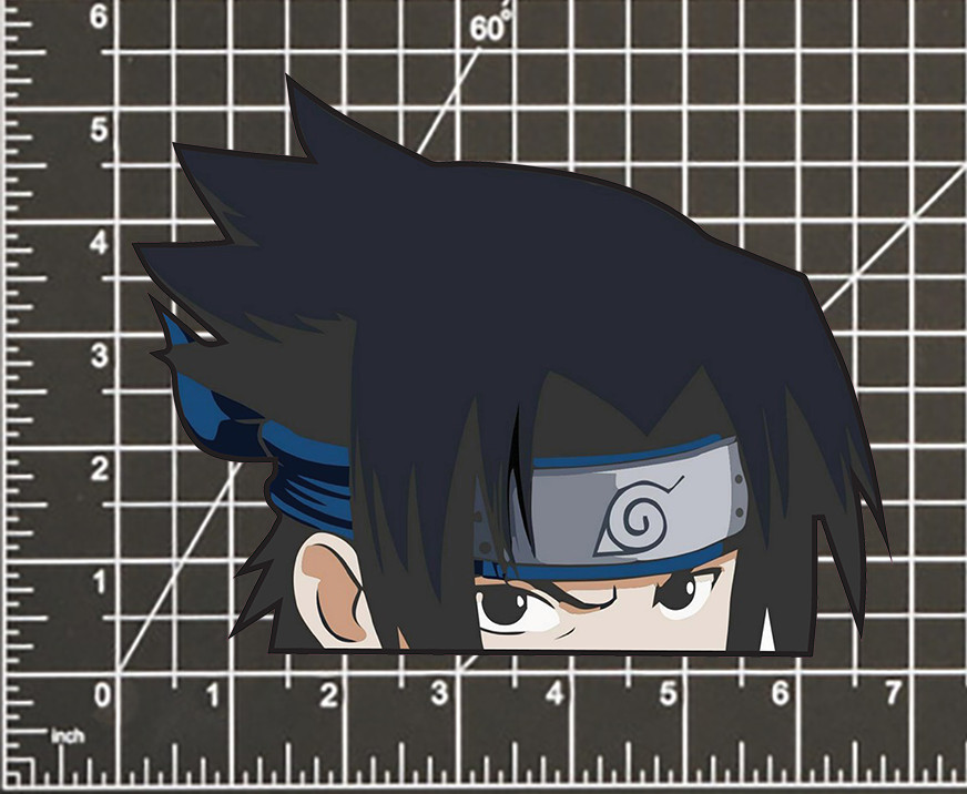 Sasuke Uchiha Naruto STICKER DECAL -Peeker Peeking- 4 Different Sizes