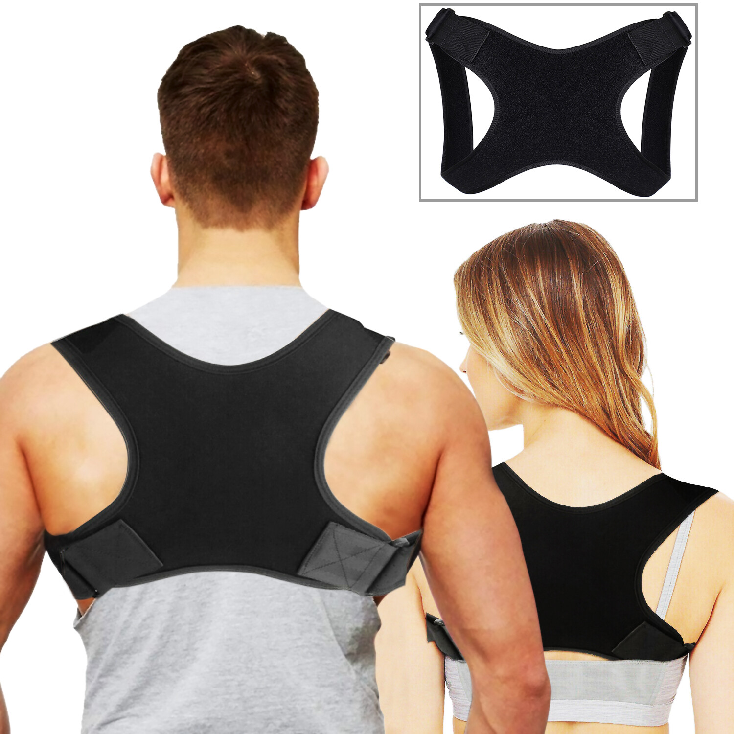 Back Posture Corrector Shoulder Straight Support Brace Belt Therapy Men Women