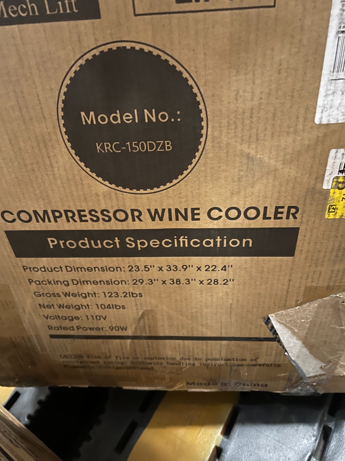 Kalamera 24 inch Wine Cooler, 37 Bottle, Stainless Steel KRC-150DZB