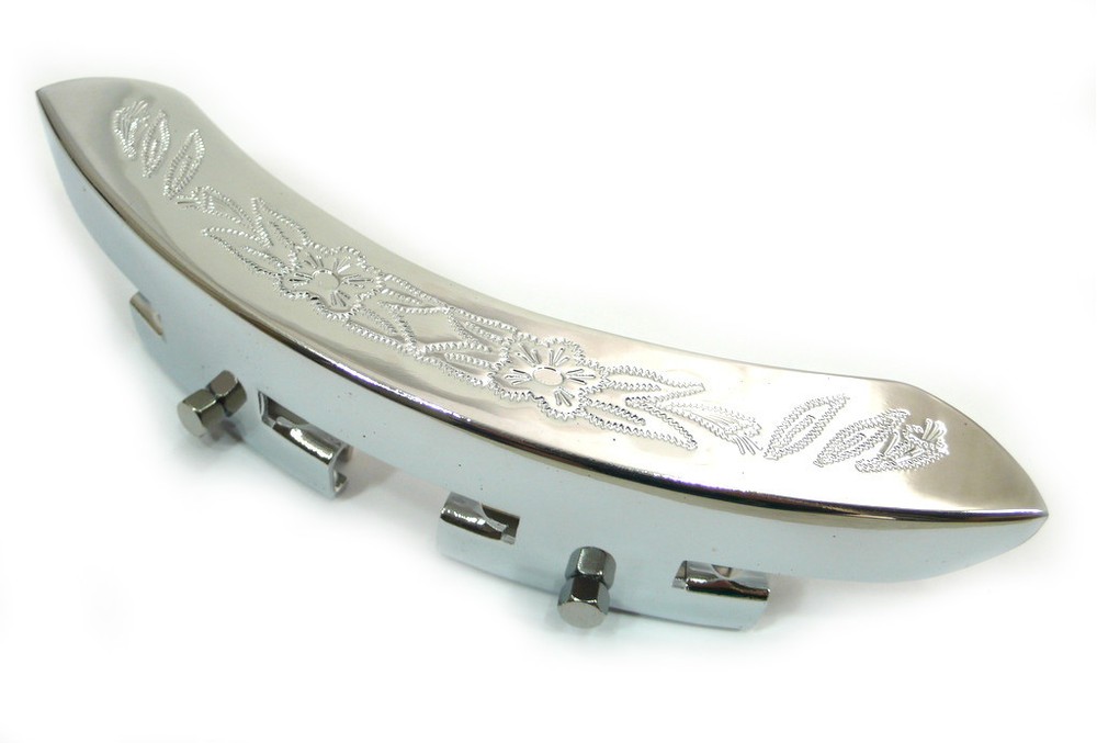 Engrave pattern Banjo Armrest, chrome color surface,1 piece