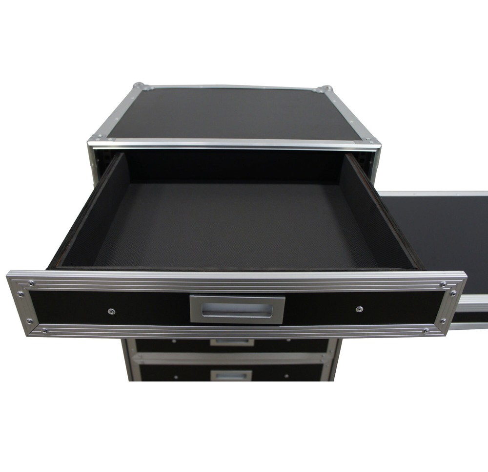 Harmony Cases Portable Rolling 7 Drawer Production Vendor Show Work Case Table