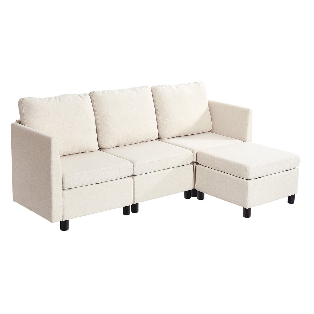 [New]Modular Sectional Sofa,3-Seater Modular Sofa w/Hidden Storage,Cloud Section