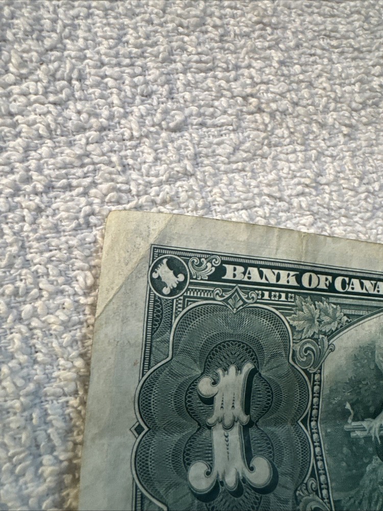Vintage 1937 Canada One Dollar Banknote
