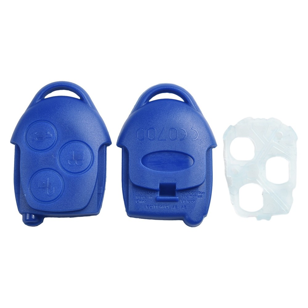 KEY CASE Key Shell ABS Blue Control Replacement For Ford Focus Transit