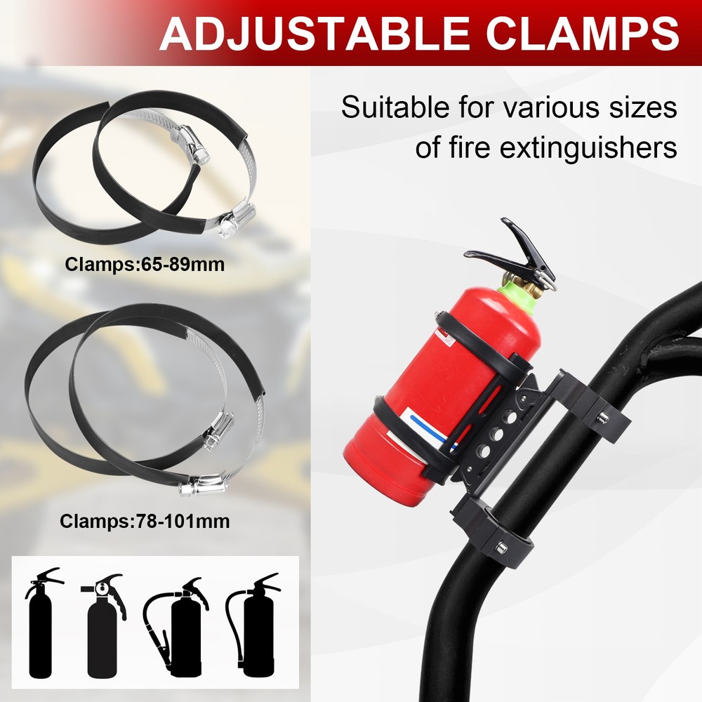 for Jeep UTV ATV Quick Release Adjustable Bracket Fire Extinguisher Mount Holder