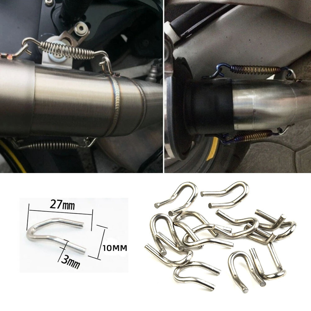 12Pcs Stainless Steel Exhaust Spring U Hook For Motorcycle Scooter Exhaust Pipe