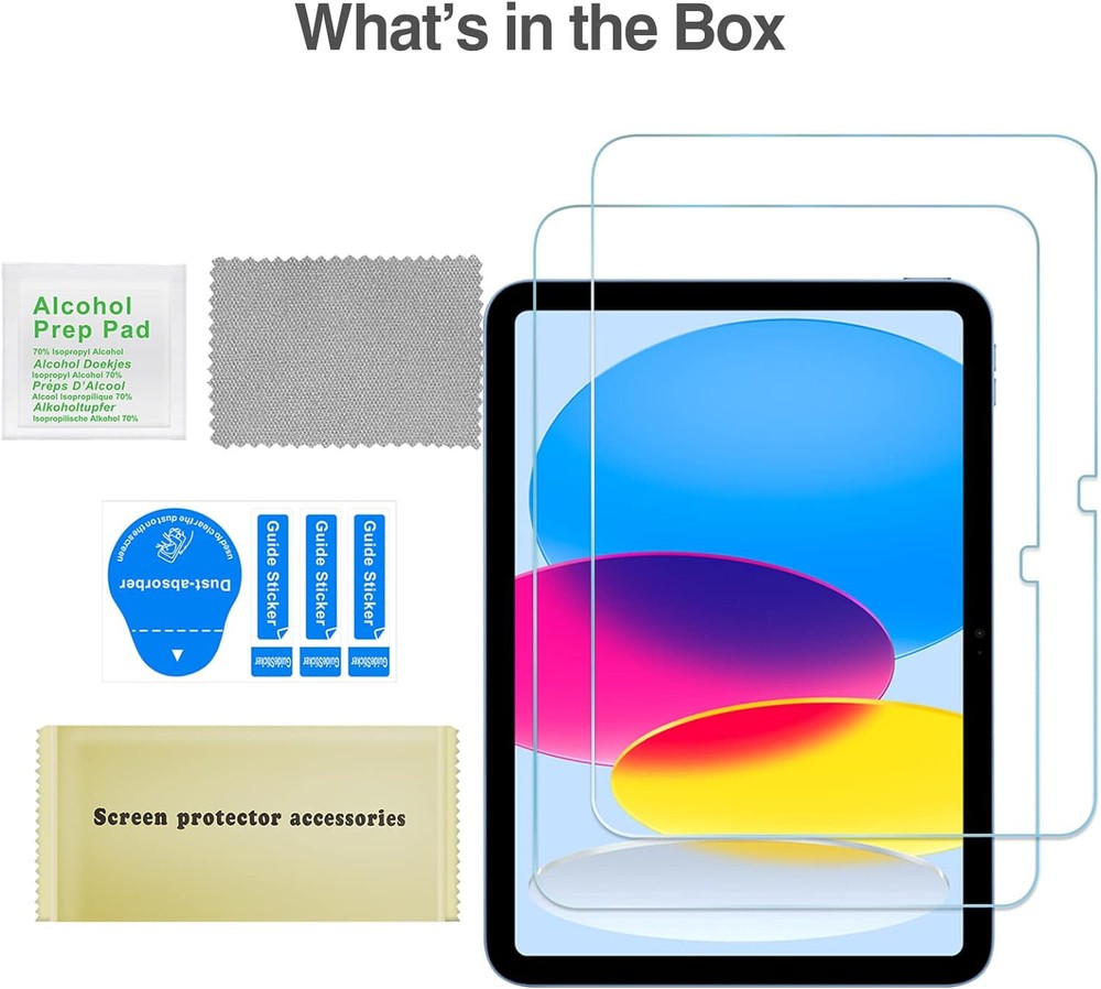 ProCase 2 Pack iPad 10.9 10th Generation 2022 Screen Protector A2696/A2757/A2...