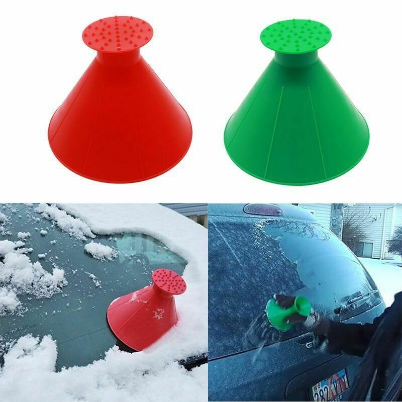 US Car Windshield Magic Ice Scraper Tool Cone Shaped Outdoor Funnel Remover Snow