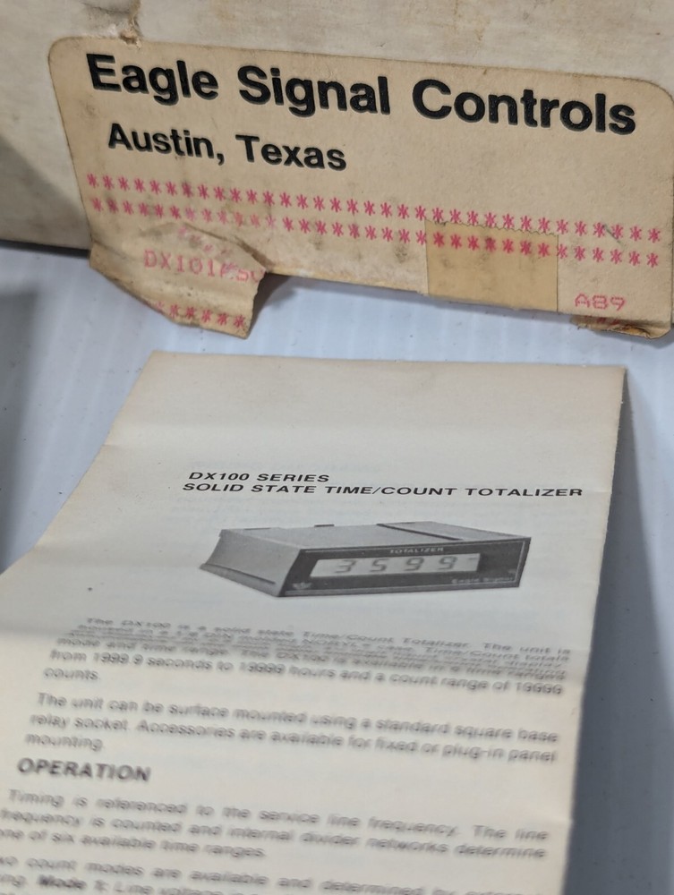 Eagle Signal DX101A602 Solid State Time/Count Totalizer