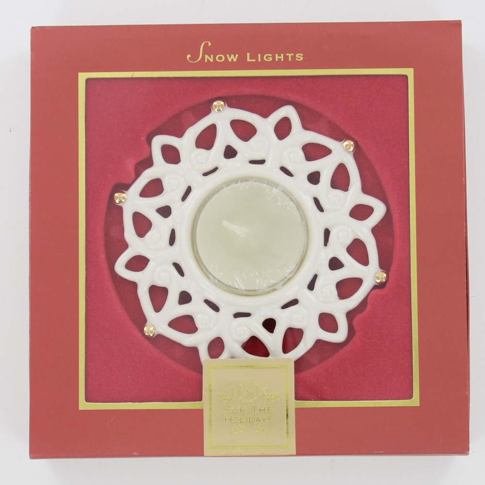 New Lenox Snow Lights - Snowflake Tealight Candle Holder