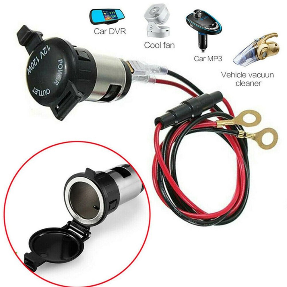 Portable Power Supply Car Cigarette Lighter Socket Outlet Plug Adapter Outlet