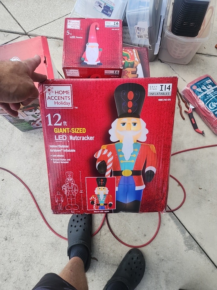 RARE Home Accents 12ft LED Nutcracker Inflatable Gemmy Airblown – Tested