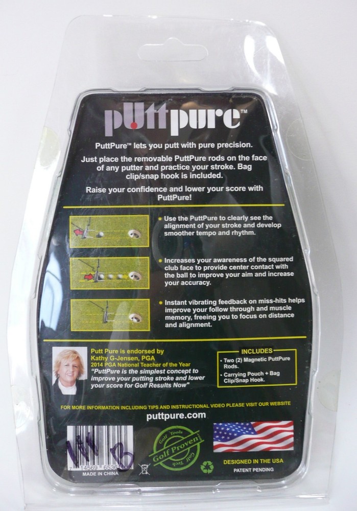 PuttPure Rods Golf Putting Training Aid Practice Stroke and Develop Rhythm