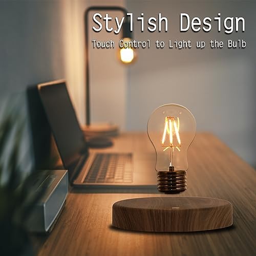 Levitating Floating Light Bulb, Magnetic Levitation Wireless Bulb Round Base