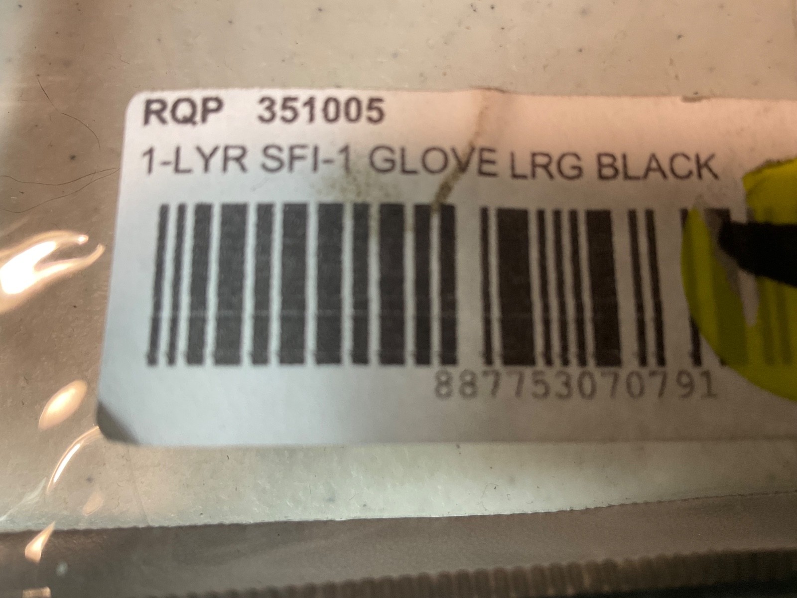 RaceQuip 351005 351 Series Driving Gloves - SFI 3.3/1 - Black/Gray- Large IMCA