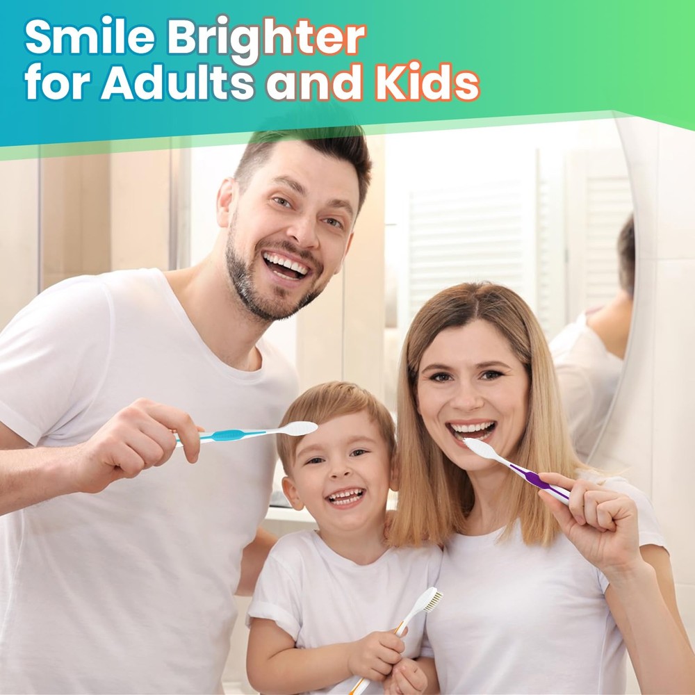 30 Pack Bulk Toothbrushes with Covers, Individually Wrapped Tooth Brush Pack